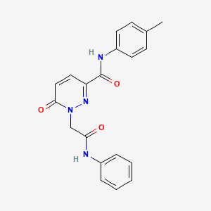 molecular formula C20H18N4O3 B2902093 1-(2-anilino-2-oxoethyl)-N-(4-methylphenyl)-6-oxo-1,6-dihydropyridazine-3-carboxamide CAS No. 933254-10-5