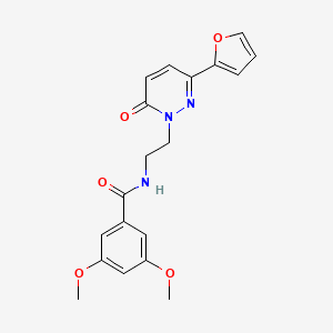 molecular formula C19H19N3O5 B2902094 N-(2-(3-(furan-2-yl)-6-oxopyridazin-1(6H)-yl)ethyl)-3,5-dimethoxybenzamide CAS No. 946365-40-8