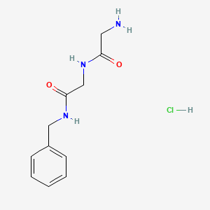 molecular formula C11H16ClN3O2 B2902105 2-amino-N-[(benzylcarbamoyl)methyl]acetamide hydrochloride CAS No. 1579198-56-3