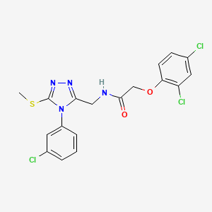 molecular formula C18H15Cl3N4O2S B2902110 N-((4-(3-chlorophenyl)-5-(methylthio)-4H-1,2,4-triazol-3-yl)methyl)-2-(2,4-dichlorophenoxy)acetamide CAS No. 391951-98-7