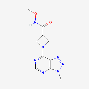 molecular formula C10H13N7O2 B2902118 N-methoxy-1-(3-methyl-3H-[1,2,3]triazolo[4,5-d]pyrimidin-7-yl)azetidine-3-carboxamide CAS No. 1448078-50-9