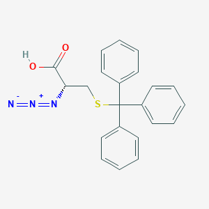 molecular formula C22H19N3O2S B2902127 (2R)-2-Azido-3-(trityl-thio)propanoic acid CAS No. 1286670-90-3