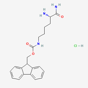 molecular formula C21H25N3O3 B2902133 H-L-Lys(Fmoc)-NH2*HCl CAS No. 98318-03-7