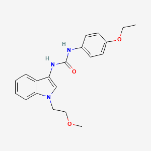 molecular formula C20H23N3O3 B2902137 1-(4-ethoxyphenyl)-3-(1-(2-methoxyethyl)-1H-indol-3-yl)urea CAS No. 941951-86-6