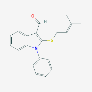 2-[(3-methyl-2-butenyl)sulfanyl]-1-phenyl-1H-indole-3-carbaldehyde