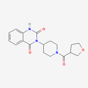 molecular formula C18H21N3O4 B2902141 3-(1-(tetrahydrofuran-3-carbonyl)piperidin-4-yl)quinazoline-2,4(1H,3H)-dione CAS No. 2034458-93-8