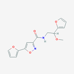 5-(furan-2-yl)-N-(2-(furan-2-yl)-2-methoxyethyl)isoxazole-3-carboxamide
