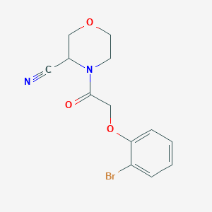 molecular formula C13H13BrN2O3 B2902152 4-[2-(2-Bromophenoxy)acetyl]morpholine-3-carbonitrile CAS No. 1607257-81-7