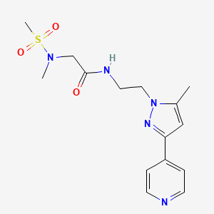 N-(2-(5-methyl-3-(pyridin-4-yl)-1H-pyrazol-1-yl)ethyl)-2-(N-methylmethylsulfonamido)acetamide