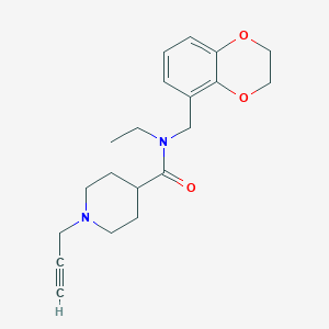 molecular formula C20H26N2O3 B2902163 N-[(2,3-dihydro-1,4-benzodioxin-5-yl)methyl]-N-ethyl-1-(prop-2-yn-1-yl)piperidine-4-carboxamide CAS No. 1280916-65-5