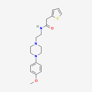 molecular formula C19H25N3O2S B2902166 N-(2-(4-(4-methoxyphenyl)piperazin-1-yl)ethyl)-2-(thiophen-2-yl)acetamide CAS No. 1049446-16-3