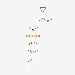 N-(3-cyclopropyl-3-hydroxypropyl)-4-propylbenzenesulfonamide