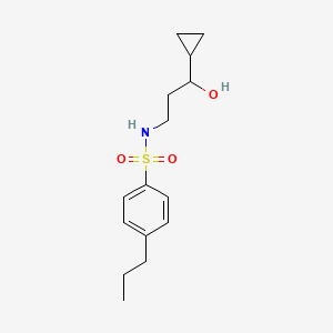 molecular formula C15H23NO3S B2902167 N-(3-cyclopropyl-3-hydroxypropyl)-4-propylbenzenesulfonamide CAS No. 1396885-27-0