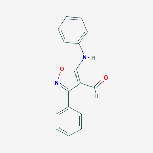 molecular formula C16H12N2O2 B290217 5-Anilino-3-phenyl-4-isoxazolecarbaldehyde 