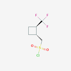 molecular formula C6H8ClF3O2S B2902177 [(1R,2R)-2-(Trifluoromethyl)cyclobutyl]methanesulfonyl chloride CAS No. 2460739-21-1