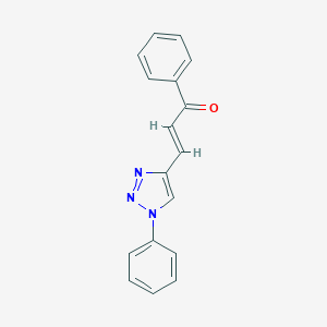 molecular formula C17H13N3O B290218 1-phenyl-3-(1-phenyl-1H-1,2,3-triazol-4-yl)-2-propen-1-one 