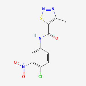 molecular formula C10H7ClN4O3S B2902183 N-(4-chloro-3-nitrophenyl)-4-methyl-1,2,3-thiadiazole-5-carboxamide CAS No. 881444-12-8