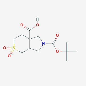 2-[(2-Methylpropan-2-yl)oxycarbonyl]-5,5-dioxo-1,3,3a,4,6,7-hexahydrothiopyrano[3,4-c]pyrrole-7a-carboxylic acid