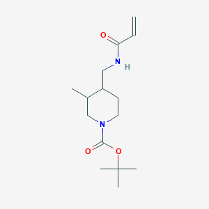 molecular formula C15H26N2O3 B2902192 Tert-butyl 3-methyl-4-[(prop-2-enoylamino)methyl]piperidine-1-carboxylate CAS No. 2411256-83-0
