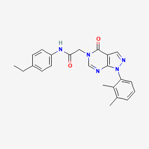 molecular formula C23H23N5O2 B2902193 2-[1-(2,3-dimethylphenyl)-4-oxopyrazolo[3,4-d]pyrimidin-5-yl]-N-(4-ethylphenyl)acetamide CAS No. 895022-21-6