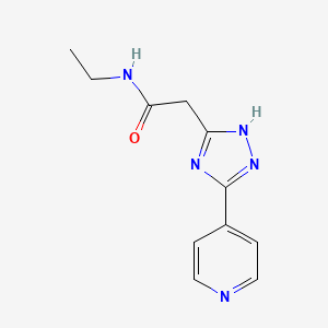 N-ethyl-2-(3-(pyridin-4-yl)-1H-1,2,4-triazol-5-yl)acetamide