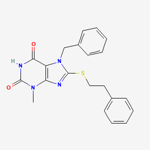 7-benzyl-3-methyl-8-(phenethylthio)-1H-purine-2,6(3H,7H)-dione