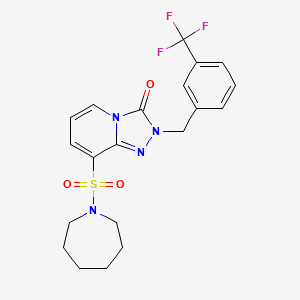 molecular formula C20H21F3N4O3S B2902202 8-(azepan-1-ylsulfonyl)-2-(3-(trifluoromethyl)benzyl)-[1,2,4]triazolo[4,3-a]pyridin-3(2H)-one CAS No. 1251568-67-8
