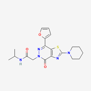 molecular formula C19H23N5O3S B2902204 2-(7-(furan-2-yl)-4-oxo-2-(piperidin-1-yl)thiazolo[4,5-d]pyridazin-5(4H)-yl)-N-isopropylacetamide CAS No. 1203042-01-6