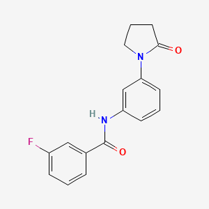 molecular formula C17H15FN2O2 B2902210 3-fluoro-N-(3-(2-oxopyrrolidin-1-yl)phenyl)benzamide CAS No. 941933-71-7
