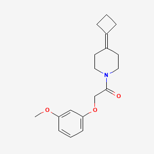 molecular formula C18H23NO3 B2902211 1-(4-Cyclobutylidenepiperidin-1-yl)-2-(3-methoxyphenoxy)ethanone CAS No. 2320146-88-9
