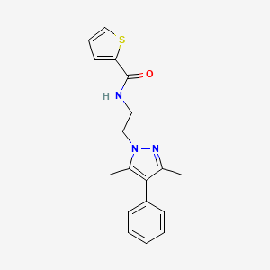 N-(2-(3,5-dimethyl-4-phenyl-1H-pyrazol-1-yl)ethyl)thiophene-2-carboxamide