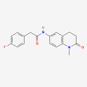 2-(4-fluorophenyl)-N-(1-methyl-2-oxo-1,2,3,4-tetrahydroquinolin-6-yl)acetamide