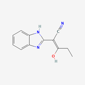 (Z)-2-(1H-benzo[d]imidazol-2-yl)-3-hydroxypent-2-enenitrile