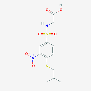 2-{4-[(2-Methylpropyl)sulfanyl]-3-nitrobenzenesulfonamido}acetic acid