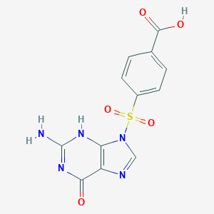 molecular formula C12H9N5O5S B290223 4-[(2-amino-6-oxo-3H-purin-9-yl)sulfonyl]benzoic acid 