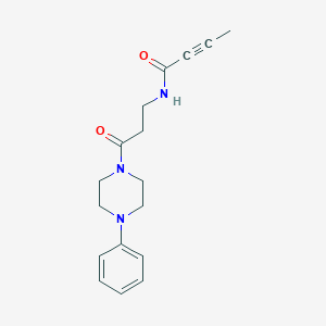 molecular formula C17H21N3O2 B2902233 N-[3-Oxo-3-(4-phenylpiperazin-1-yl)propyl]but-2-ynamide CAS No. 2411220-99-8