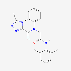 molecular formula C20H19N5O2 B2902235 N-(2,6-dimethylphenyl)-2-(1-methyl-4-oxo-[1,2,4]triazolo[4,3-a]quinoxalin-5(4H)-yl)acetamide CAS No. 1359205-07-4
