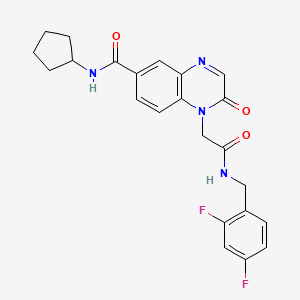 N-cyclopentyl-1-(2-((2,4-difluorobenzyl)amino)-2-oxoethyl)-2-oxo-1,2-dihydroquinoxaline-6-carboxamide