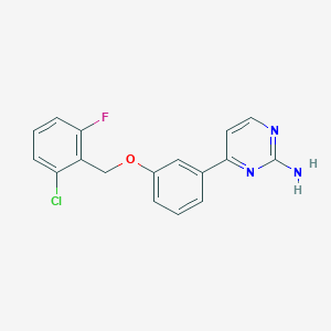 4-{3-[(2-Chloro-6-fluorobenzyl)oxy]phenyl}-2-pyrimidinamine