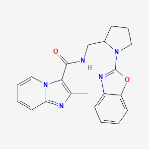 molecular formula C21H21N5O2 B2902248 N-((1-(benzo[d]oxazol-2-yl)pyrrolidin-2-yl)methyl)-2-methylimidazo[1,2-a]pyridine-3-carboxamide CAS No. 1795358-71-2