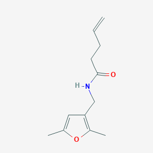 molecular formula C12H17NO2 B2902250 N-((2,5-dimethylfuran-3-yl)methyl)pent-4-enamide CAS No. 1351610-89-3