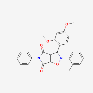 3-(2,4-dimethoxyphenyl)-2-(o-tolyl)-5-(p-tolyl)dihydro-2H-pyrrolo[3,4-d]isoxazole-4,6(5H,6aH)-dione