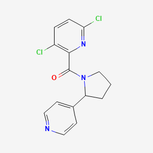 3,6-Dichloro-2-[2-(pyridin-4-yl)pyrrolidine-1-carbonyl]pyridine