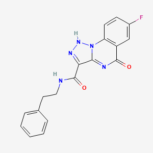 7-fluoro-5-hydroxy-N-(2-phenylethyl)[1,2,3]triazolo[1,5-a]quinazoline-3-carboxamide