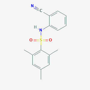 molecular formula C16H16N2O2S B290226 N-(2-cyanophenyl)-2,4,6-trimethylbenzenesulfonamide 