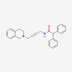 molecular formula C27H26N2O B2902283 N-(4-(3,4-dihydroisoquinolin-2(1H)-yl)but-2-yn-1-yl)-2,2-diphenylacetamide CAS No. 1351596-24-1