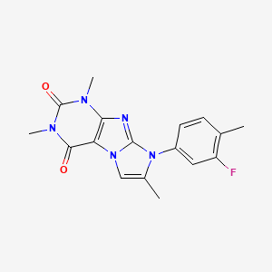 6-(3-Fluoro-4-methylphenyl)-2,4,7-trimethylpurino[7,8-a]imidazole-1,3-dione