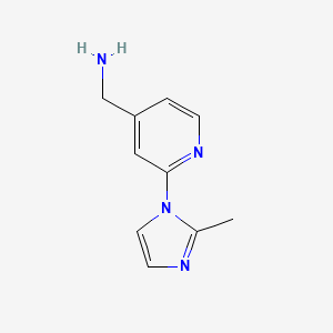 molecular formula C10H12N4 B2902287 (2-(2-Methyl-1H-imidazol-1-yl)pyridin-4-yl)methanamine CAS No. 953719-87-4