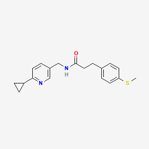 N-[(6-cyclopropylpyridin-3-yl)methyl]-3-[4-(methylsulfanyl)phenyl]propanamide