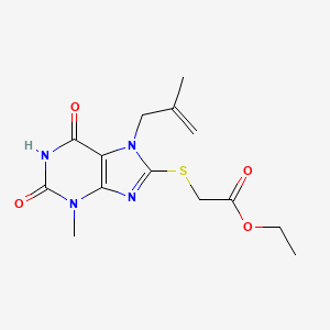 Ethyl 2-[3-methyl-7-(2-methylprop-2-enyl)-2,6-dioxopurin-8-yl]sulfanylacetate